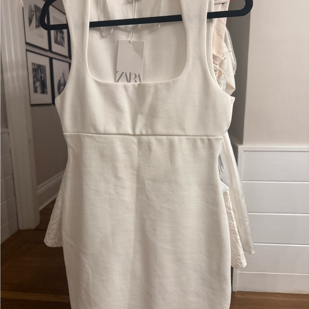 Zara Ivory Sleeveless Dress
